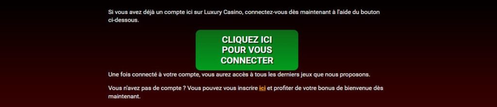Luxury Casino connexion